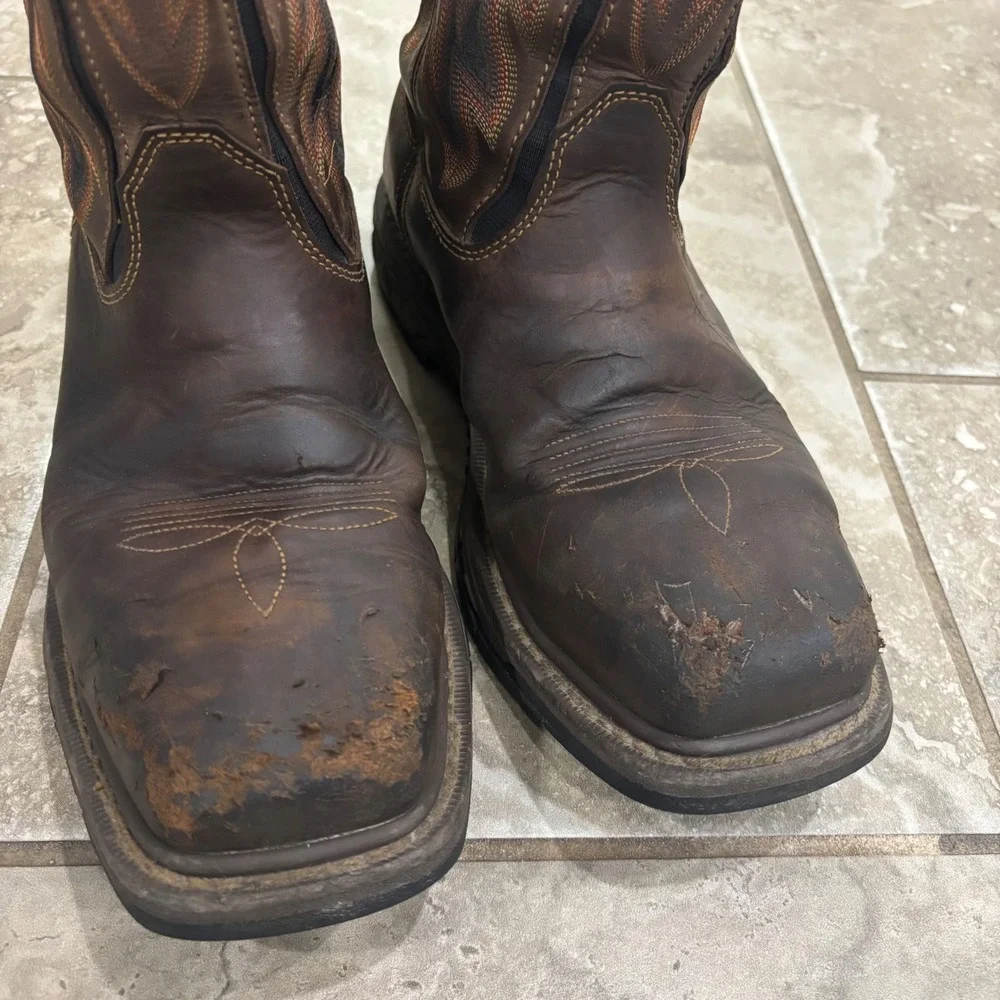 Red Wings 2204 Rio Flex Mens Brown Leather Square Safety Toe Work Boot Size 8.5D